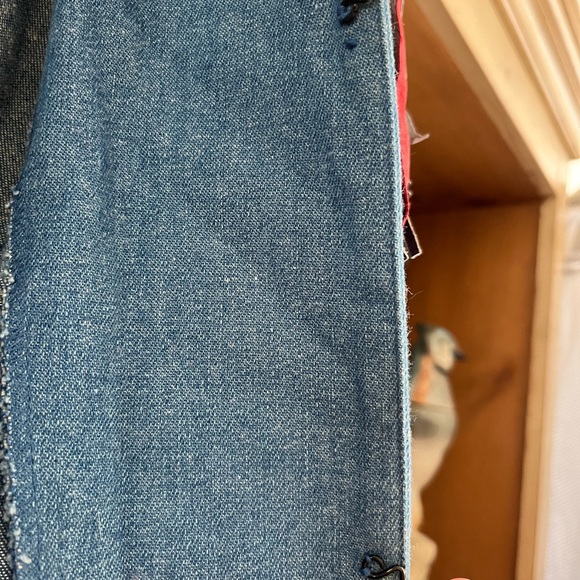 Vintage Double D Ranch military-style fringe and denim blazer - Picture 5 of 5